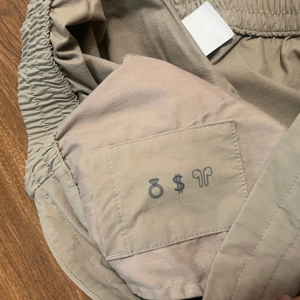 FIGS Mens Technical Scrub Pants Trousers Tan Khaki Large Tall Drawstring